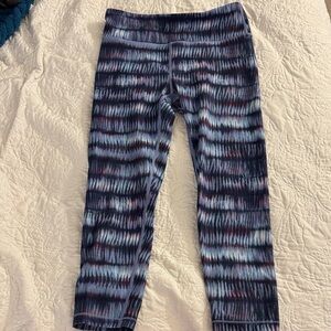 Athleta Kids Leggings in Blue and Purple Tie-Dye